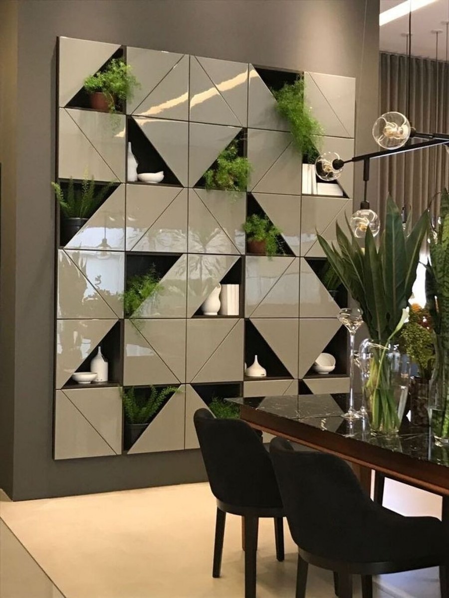 Панно из стекла и зеркала