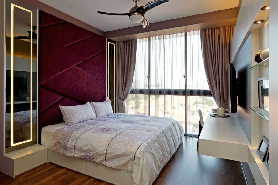 Спальни с панорамными окнами в современном стиле