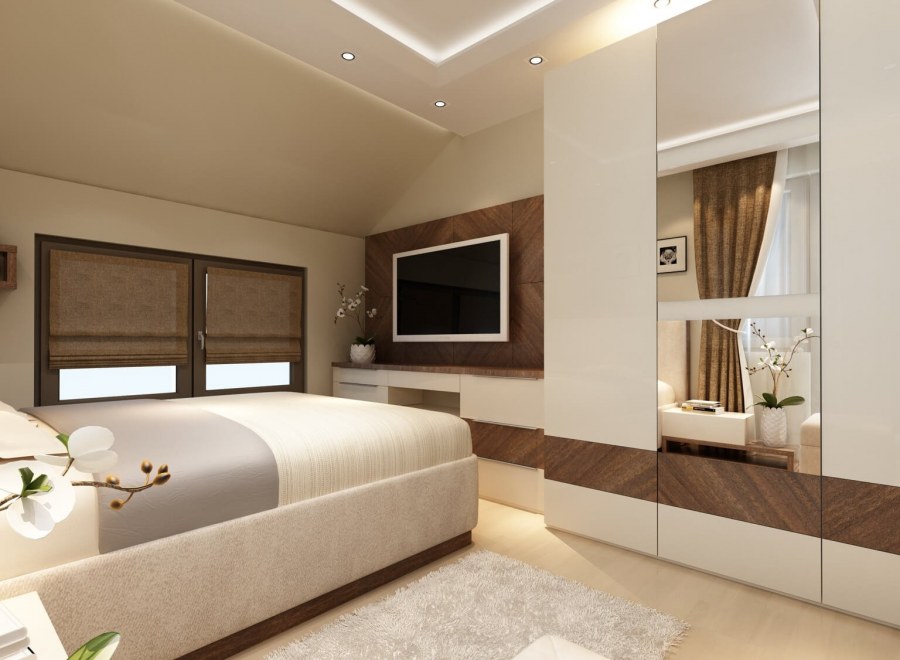 Гостиная в коричневых тонах