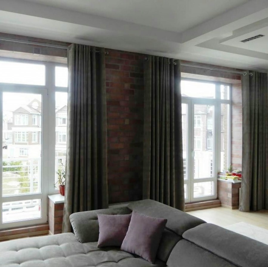 Шторы лофт в интерьере