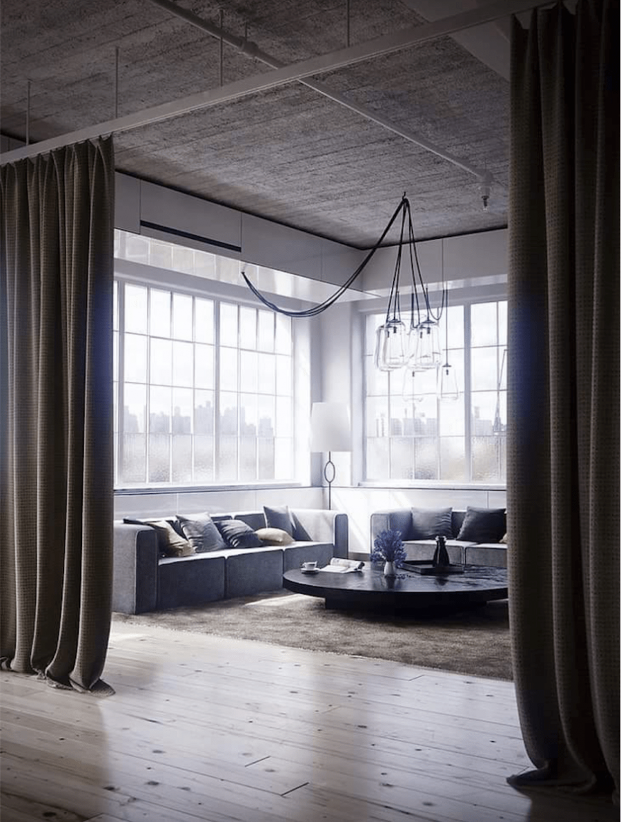 Шторы в интерьере кабинета