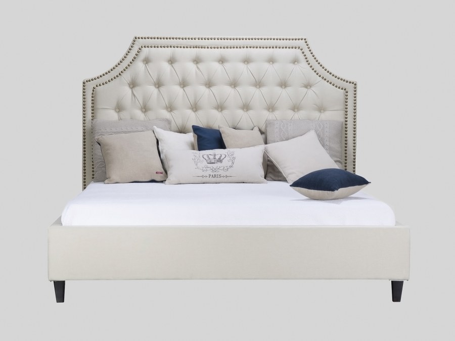 Кровать Элизабет каретная стяжка белая