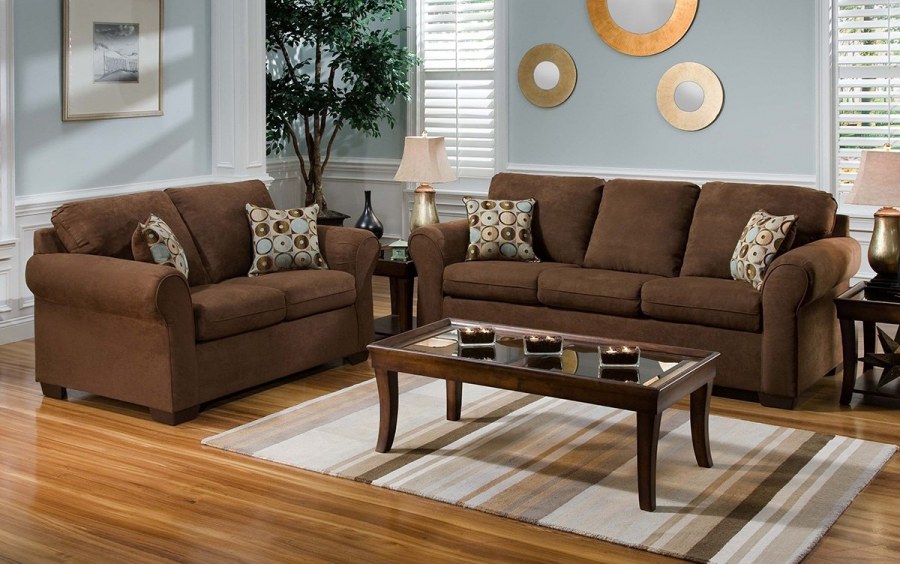 Коричневая мебель в интерьере