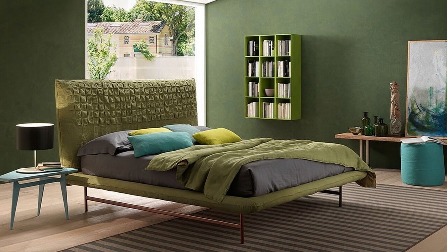 Спальня в зеленом цвете