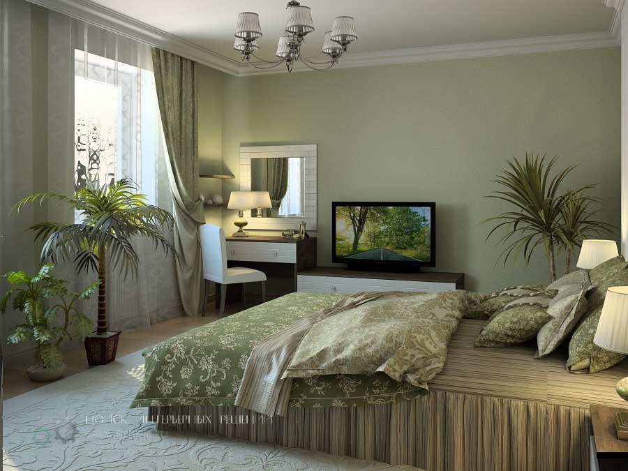 Зеленая спальня