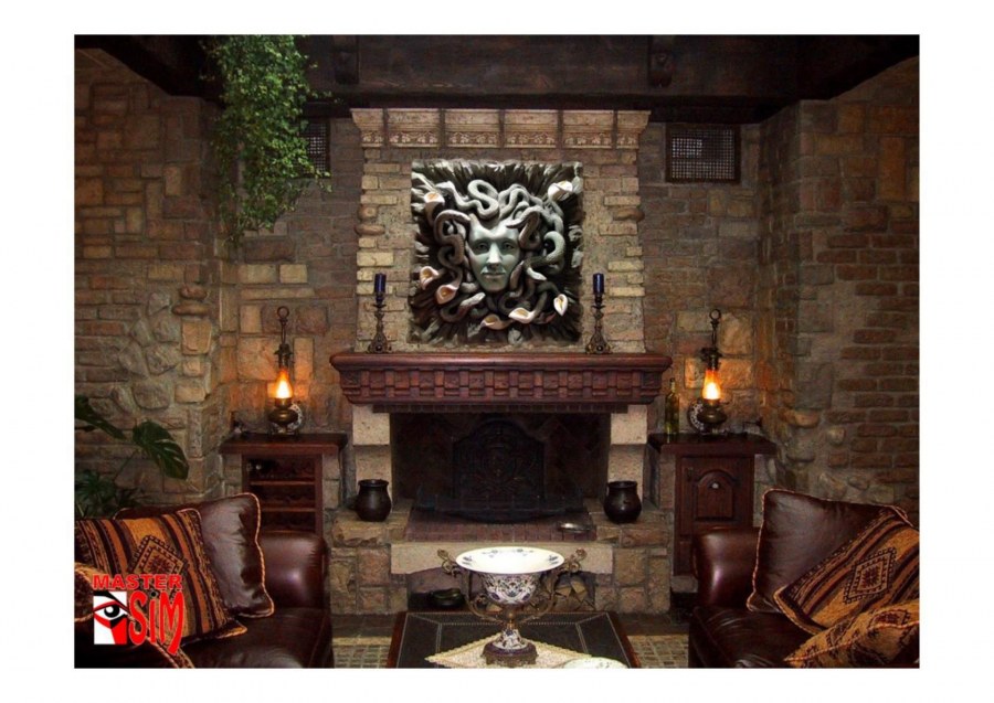 Камин в средневековом замке