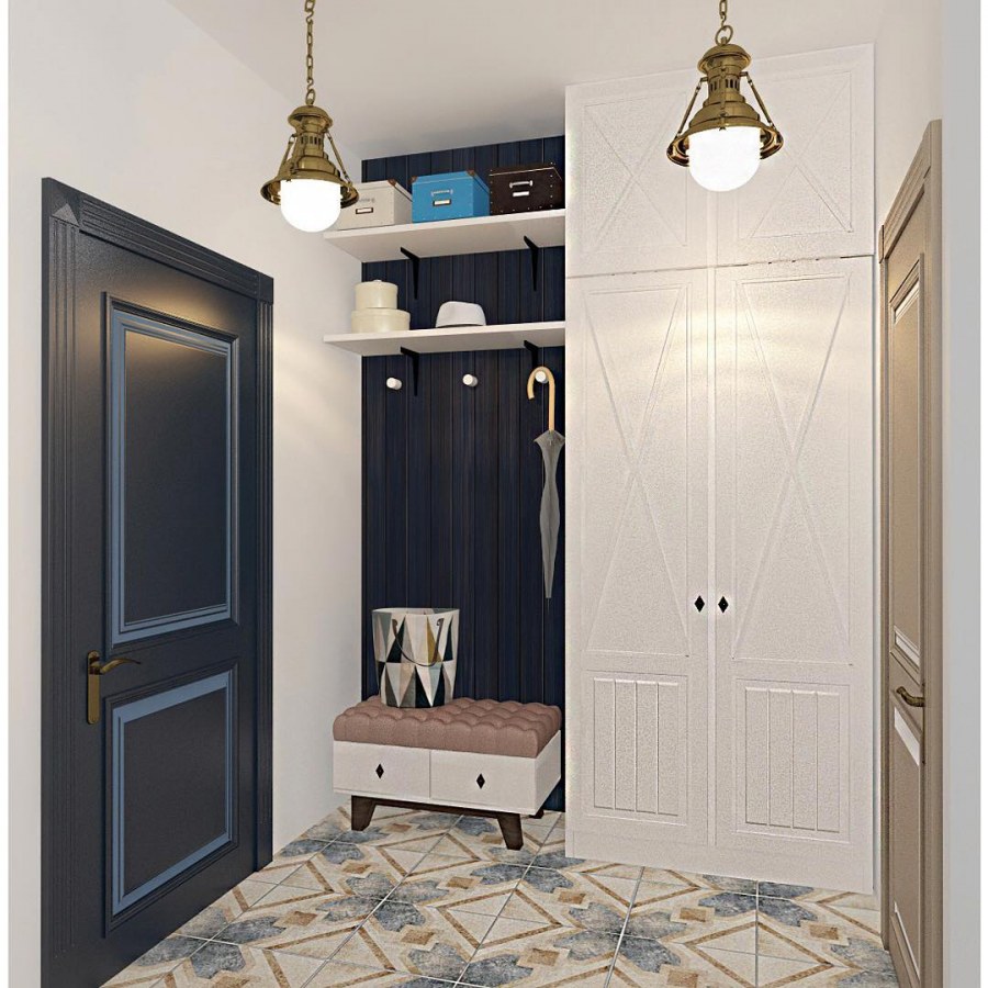 Шкаф в прихожую в скандинавском стиле