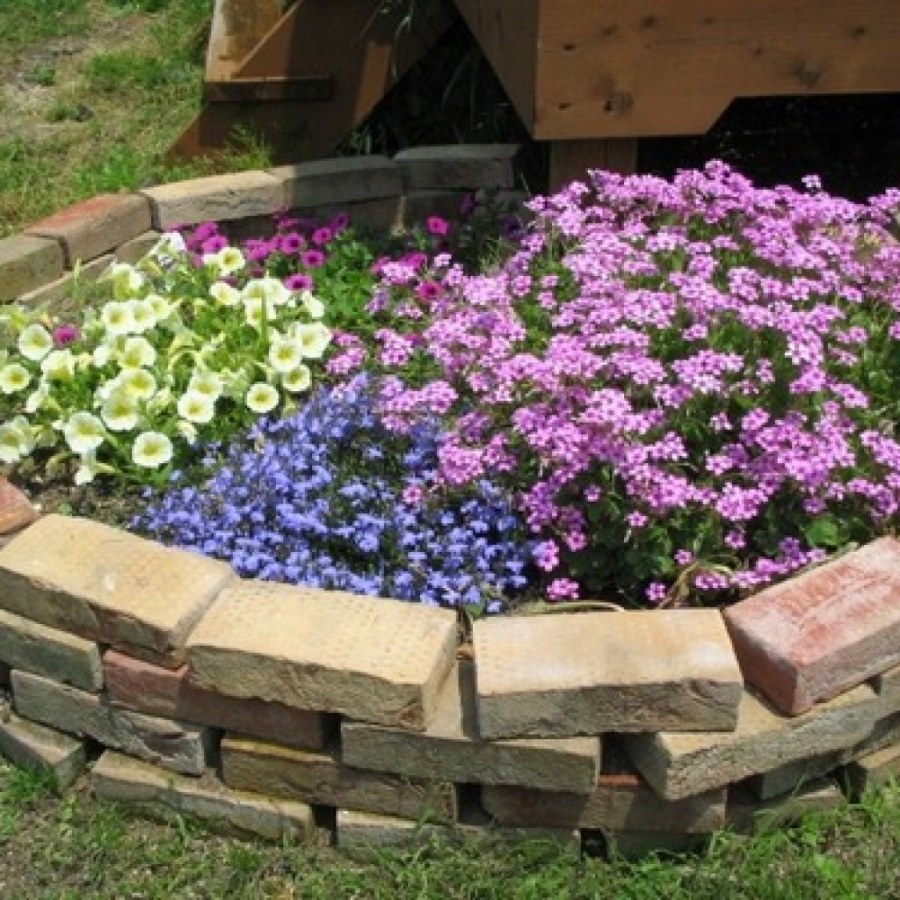 Клумба в пеньке