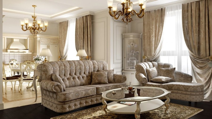 Гостиная в стиле классика