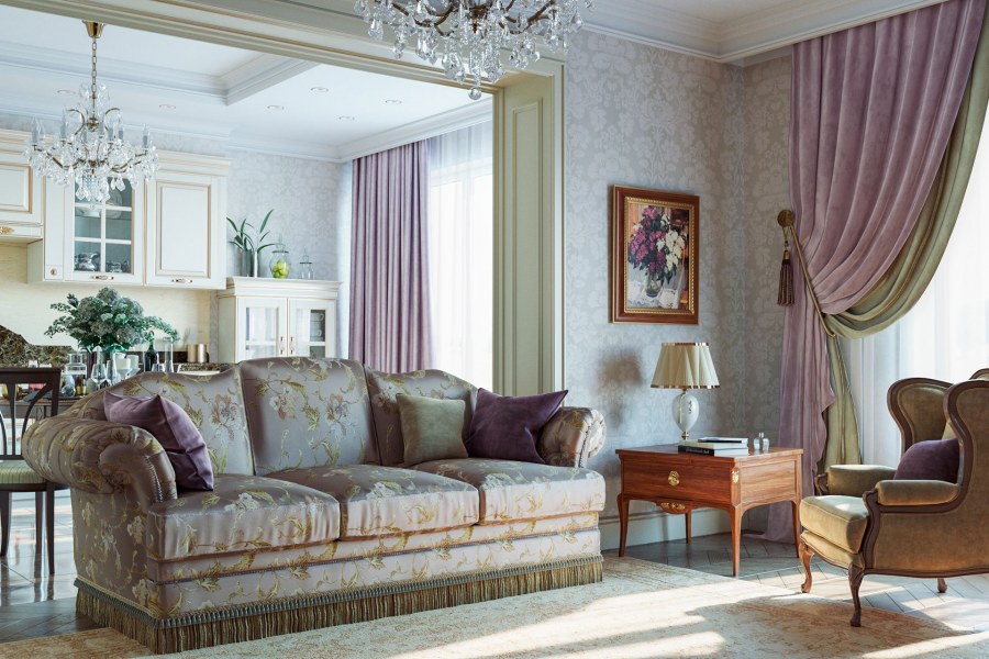 Махровая классика в интерьере