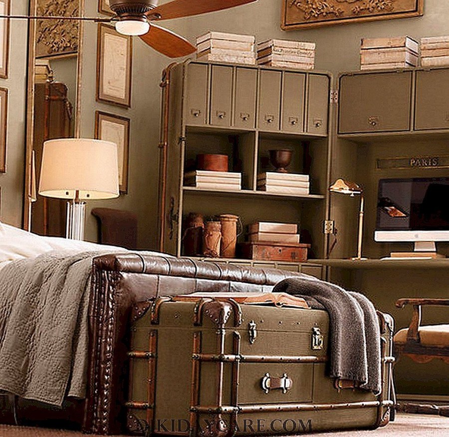 Спальня в стиле ретро