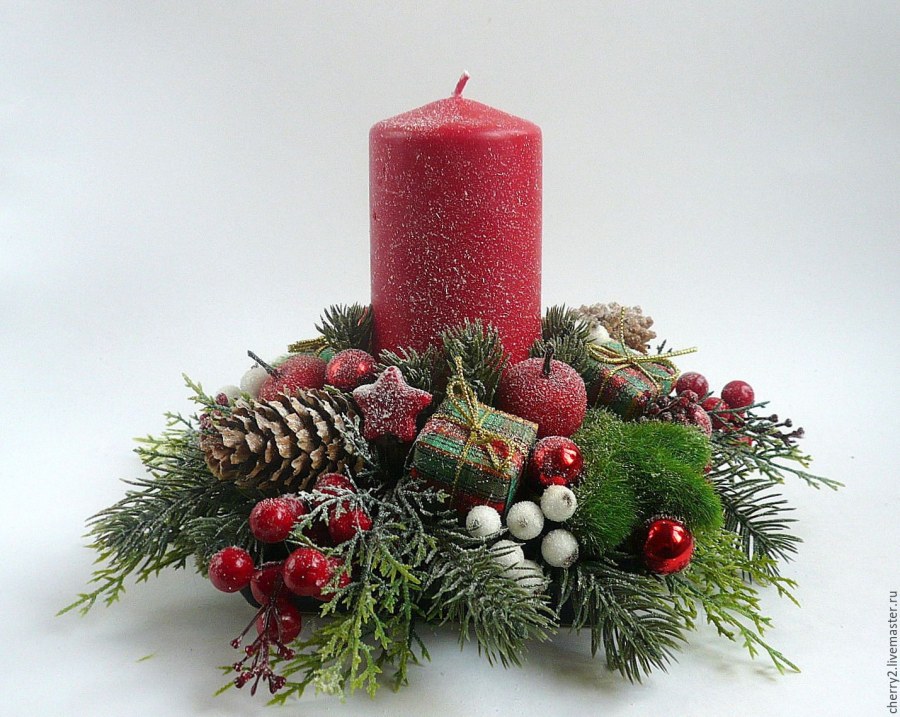 Новогодние интерьерные композиции