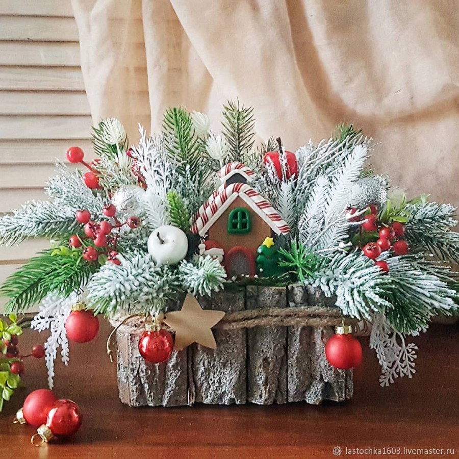 Новогодние композиции своими руками мастер класс
