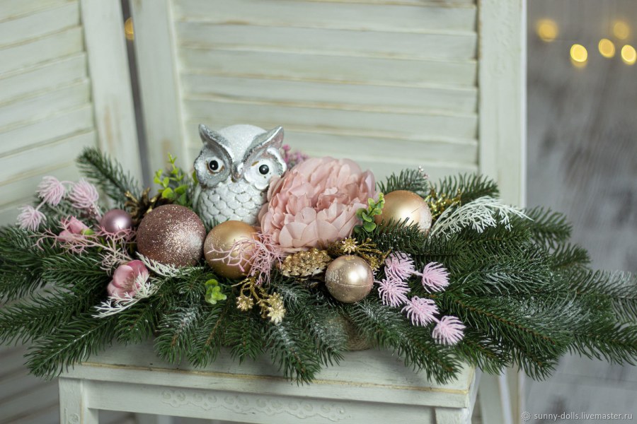 Новогодние интерьерные композиции