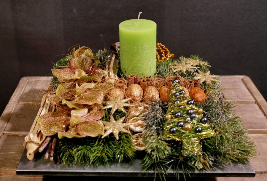 Новогодние интерьерные композиции