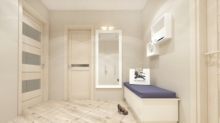 Интерьер прихожей в светлых тонах