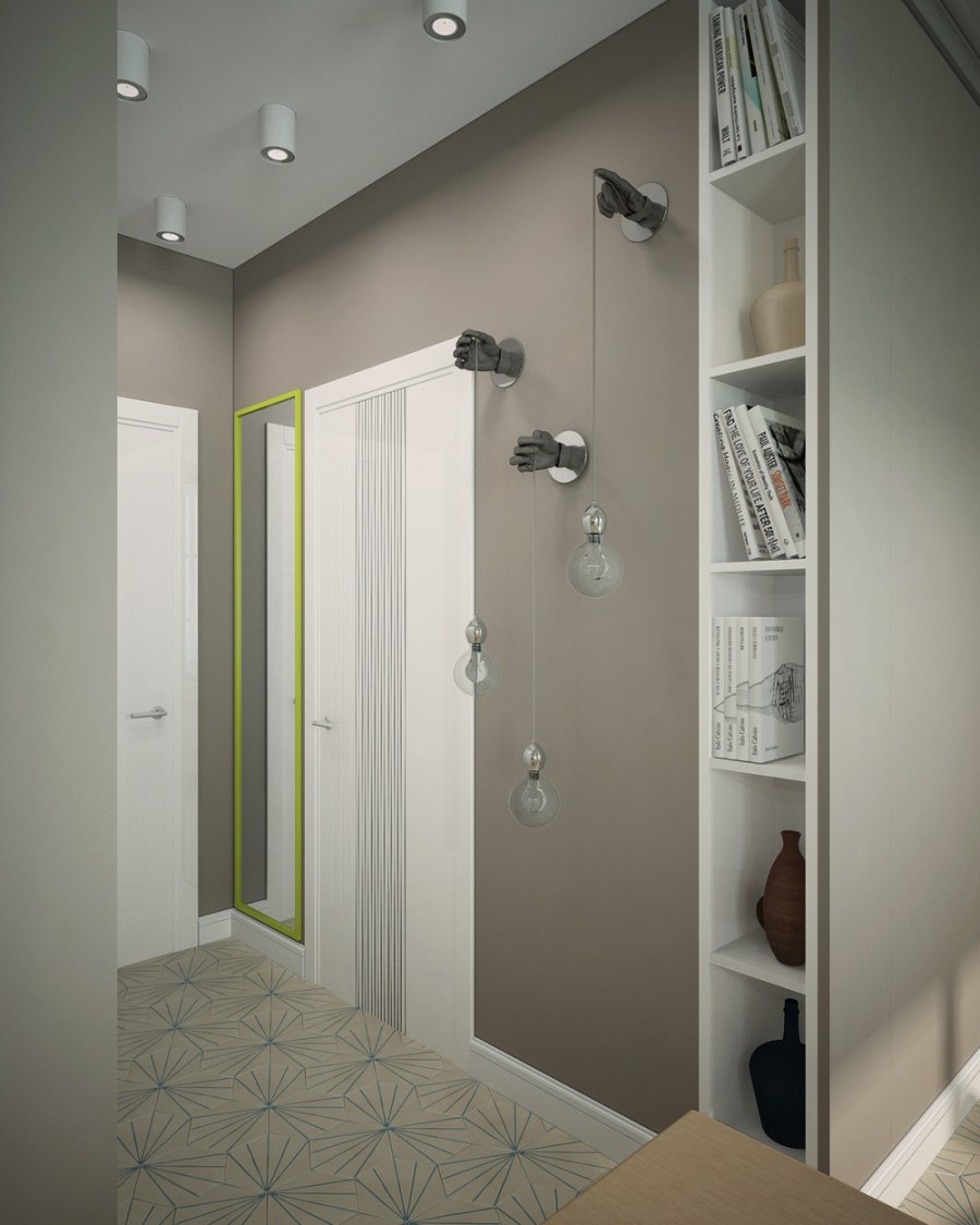 Интерьер прихожей в бежевых тонах