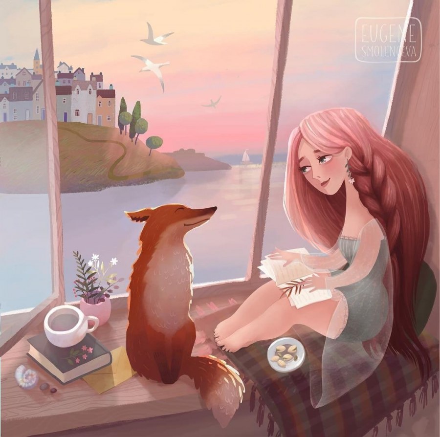 Уютные милые иллюстрации