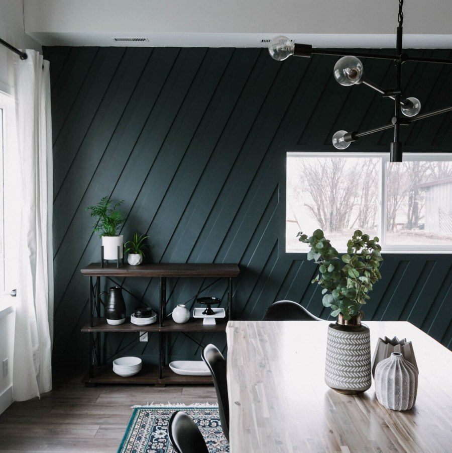 Крашеное дерево в интерьере