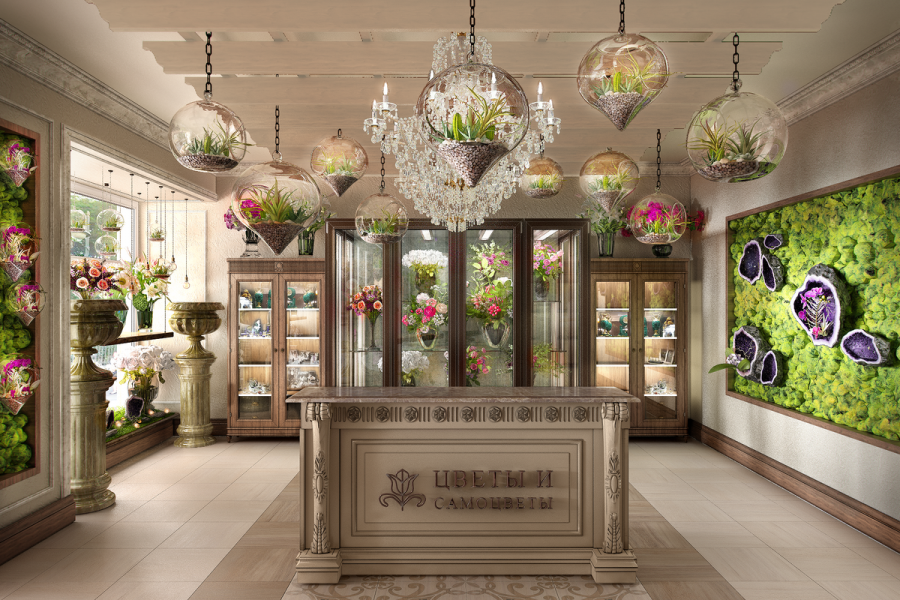 Интерьер магазина подарков и сувениров