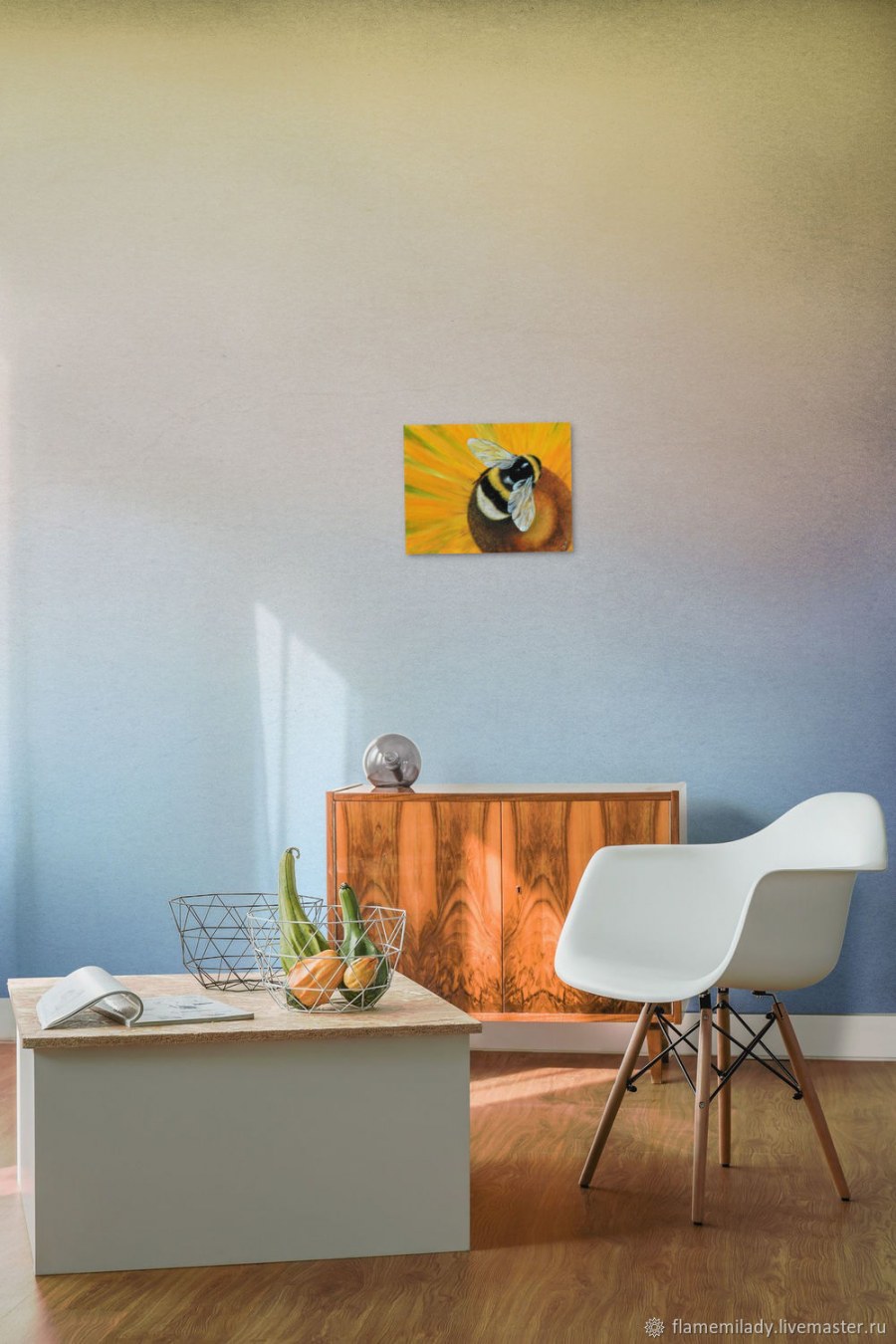 Стены деграде в интерьере