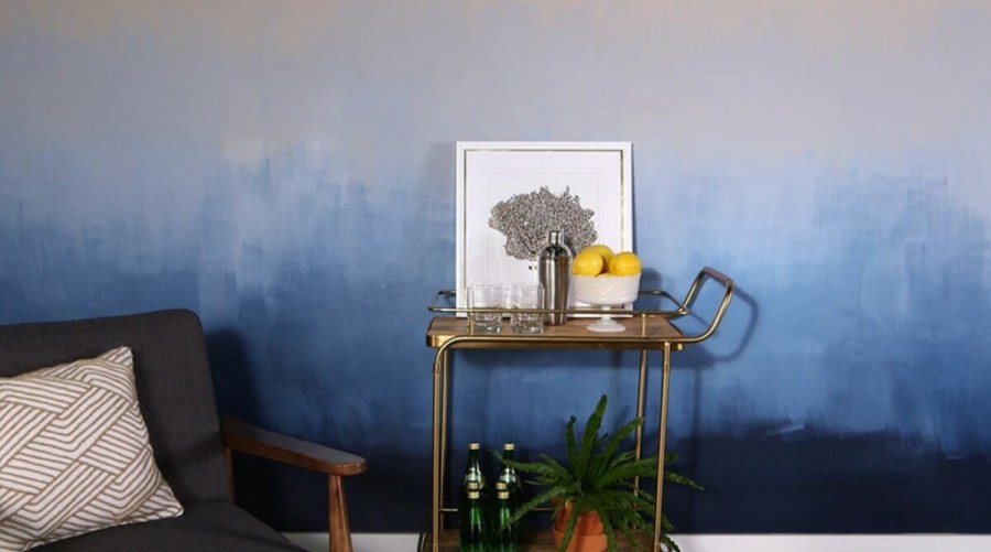 Градиент на стенах в интерьере