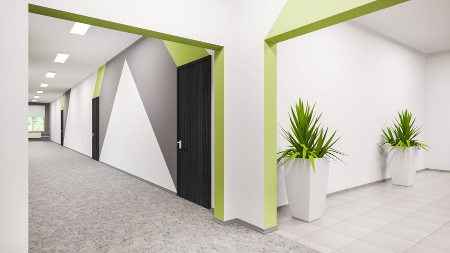 Проект коридора школы