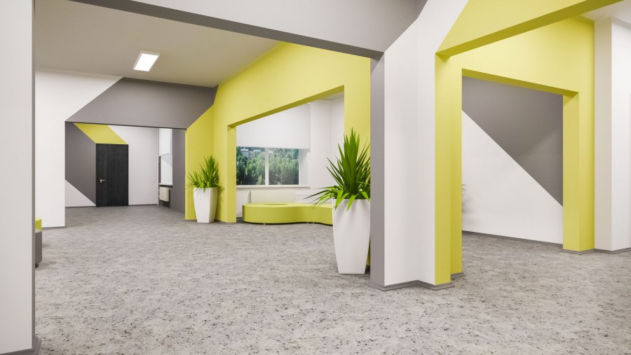 Фронтальная стена в помещении