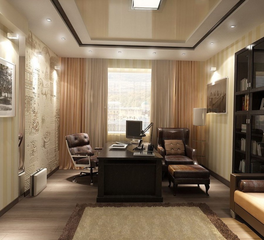 Интерьер кабинета в квартире