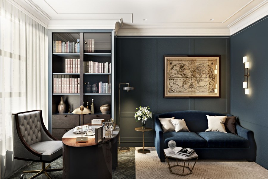 Неоклассика в интерьере кабинета