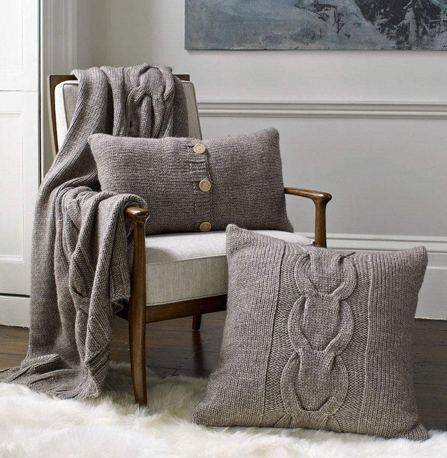 Вязаные вещи в интерьере