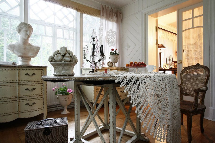 Кружево в интерьере в стиле Прованс