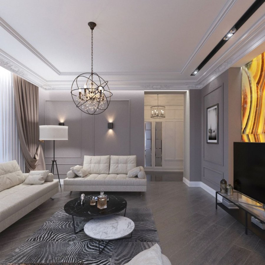 Гостиная Неоклассика 35м2