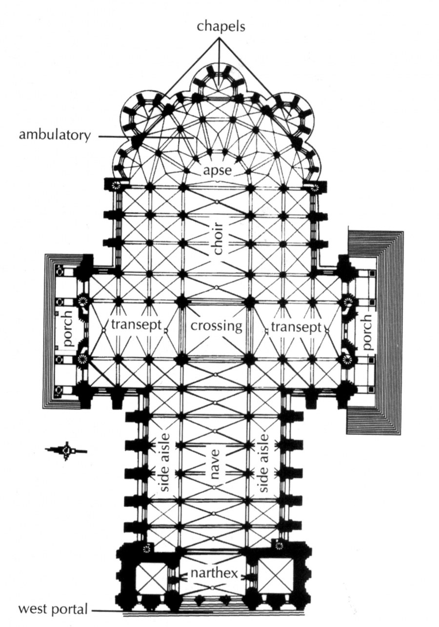 Собор Богоматери в Шартре план