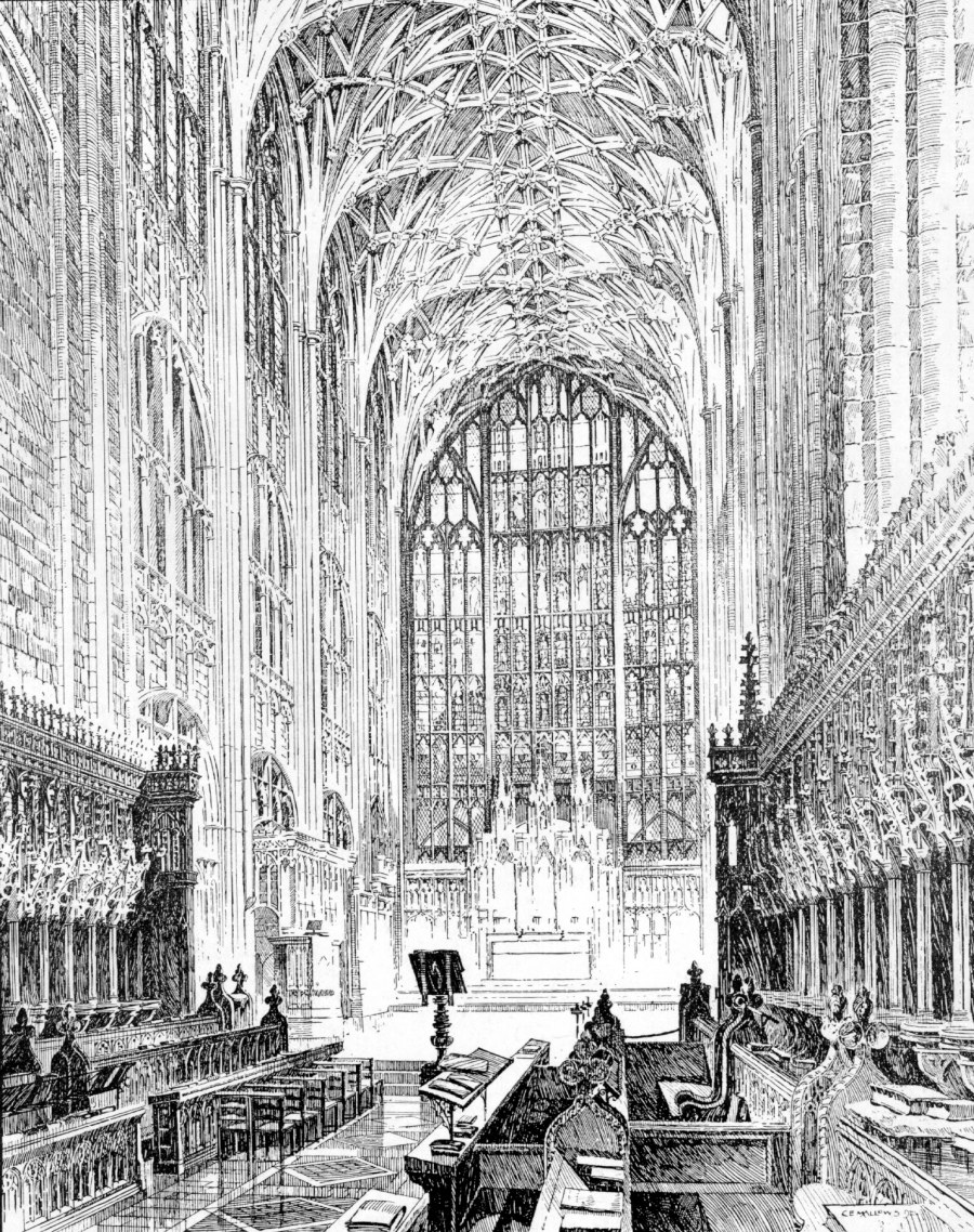 Готический собор интерьер перспектива