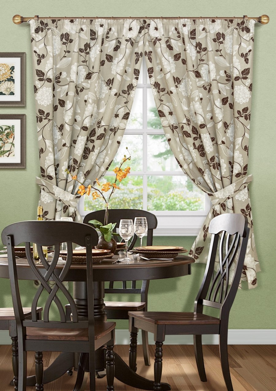 Штора для кухни Kauffort "Лилу", на ленте, высота 175 см. 3111215175