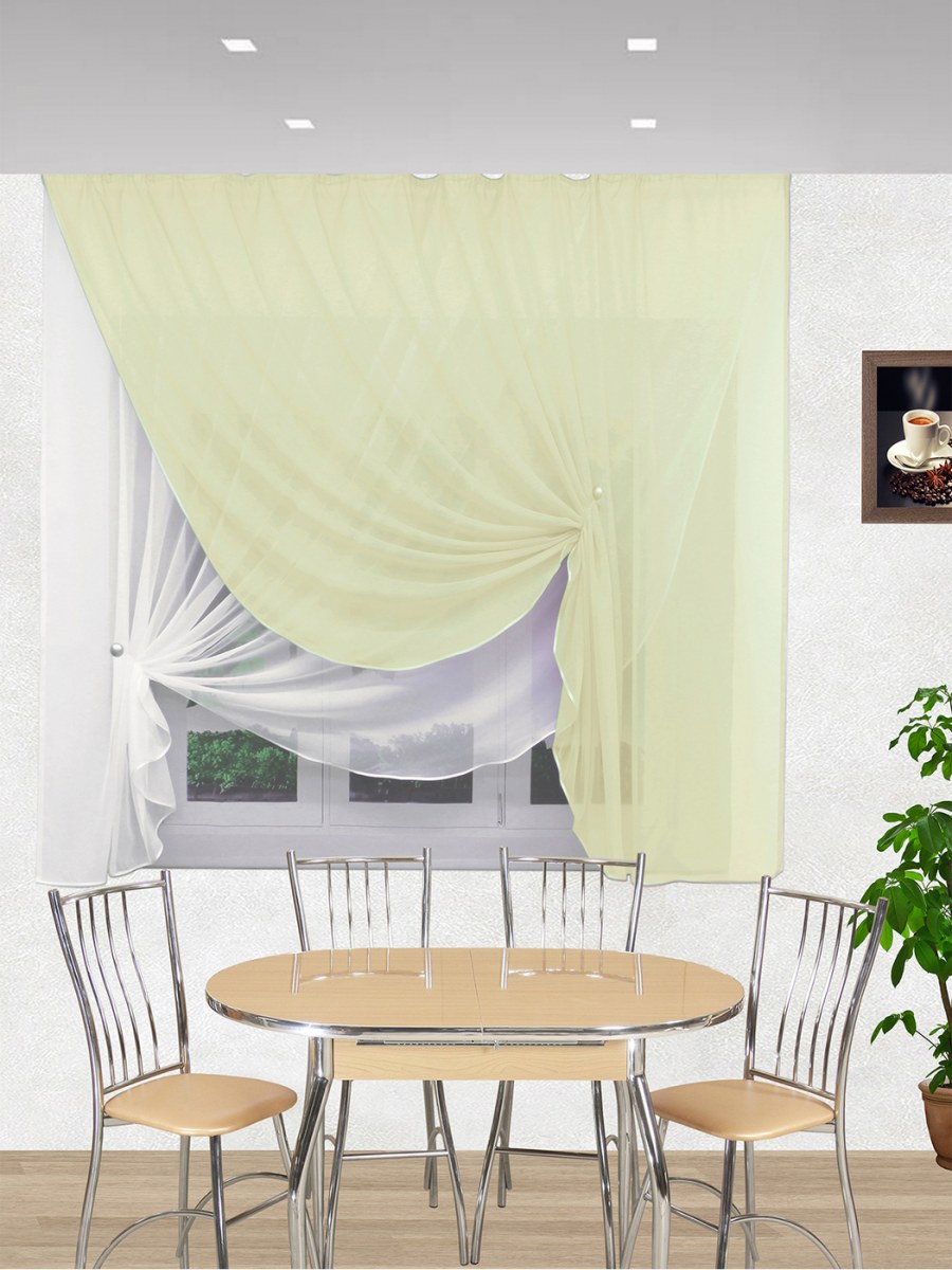 Тюль Kauffort Kitchen b на тесьме 170 см