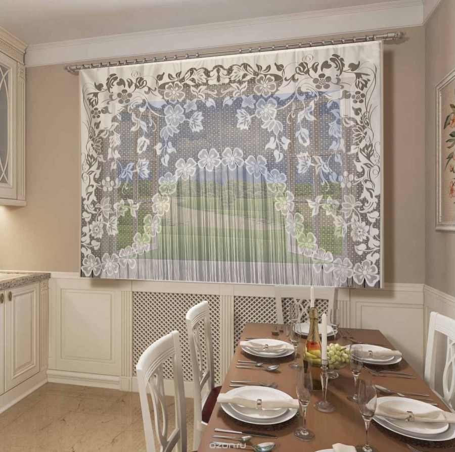 Шторы с ламбрекенлом Реал Текс