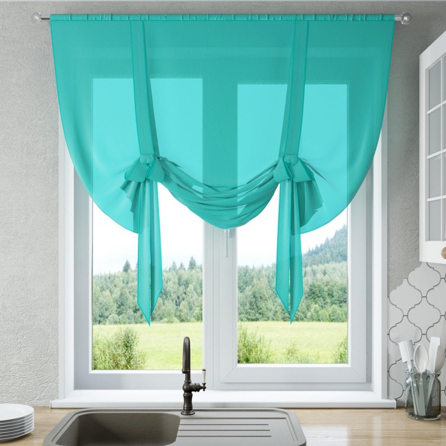 Штора для кухни Kauffort "Лилу", на ленте, высота 175 см. 3111215175