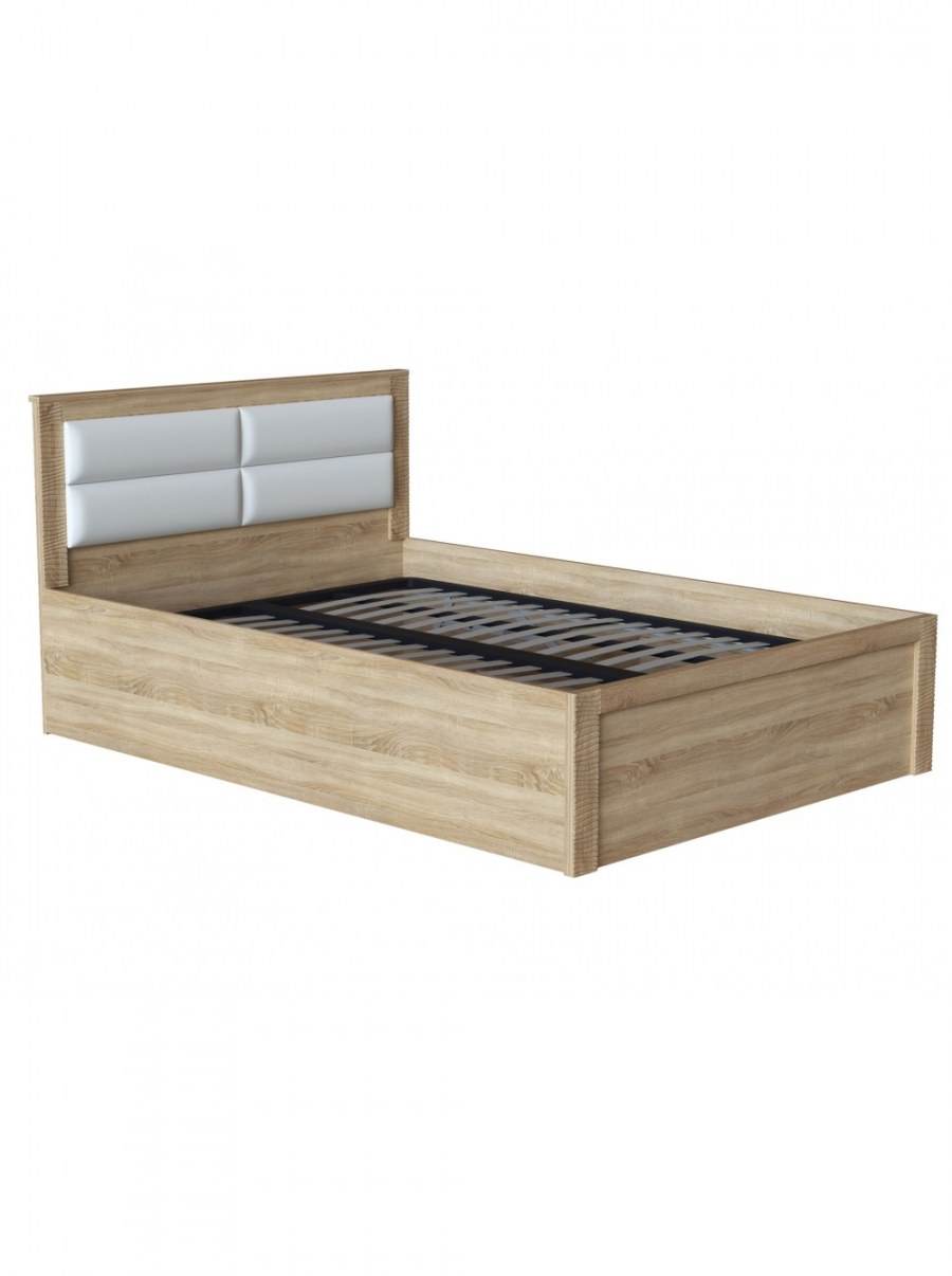 Кровать двуспальная Браво-140 (дуб сонома/белый)