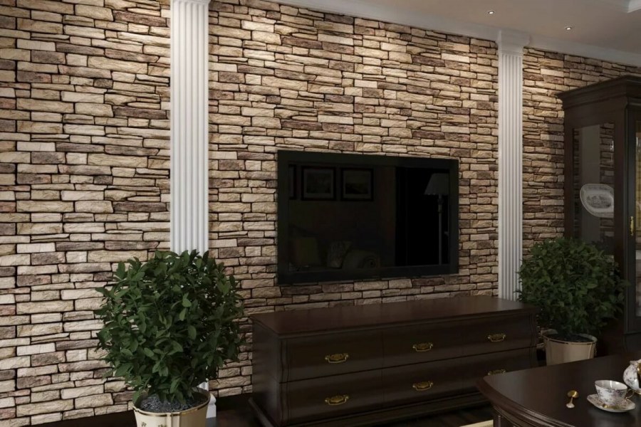 Панель ПВХ сланец песочный 980х498мм/Грейс