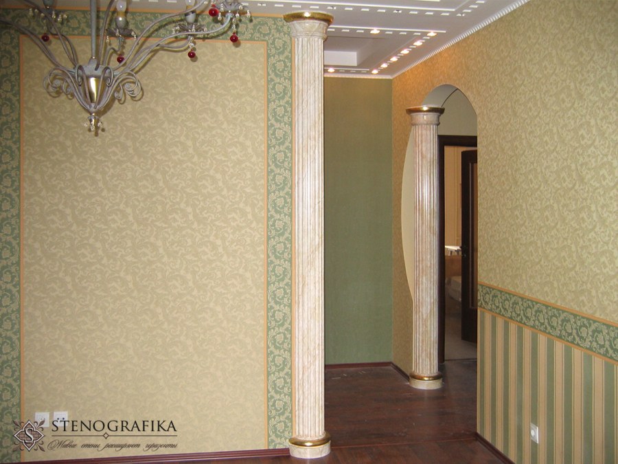 Мраморная штукатурка в комнате