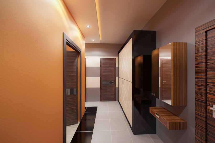 Прихожая в трехкомнатной квартире