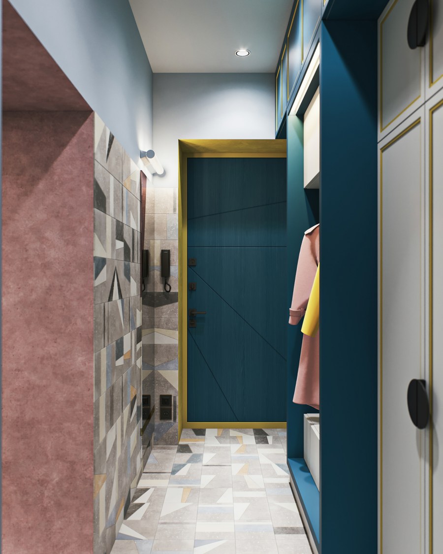 Яркая прихожая в хрущевке