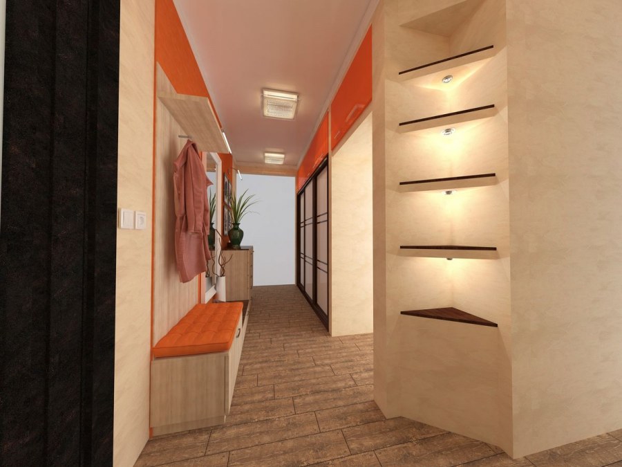 Узкая прихожая в брежневке