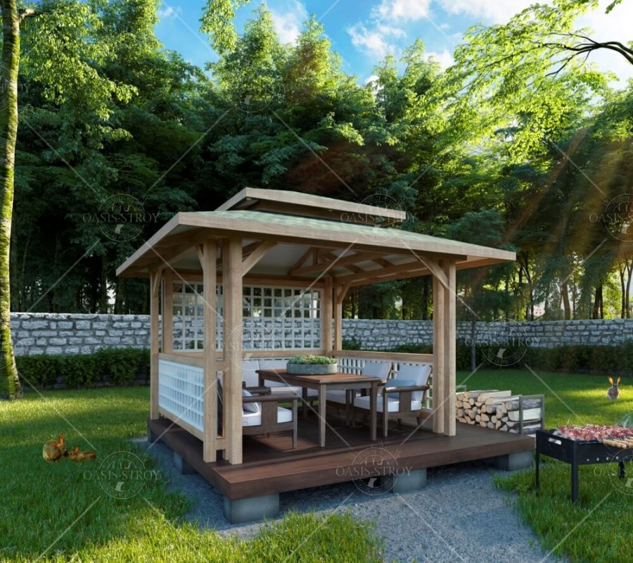 Беседка Оазис 3х3