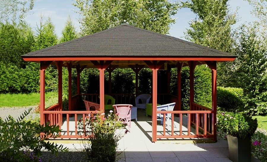 Беседка с открытой террасой