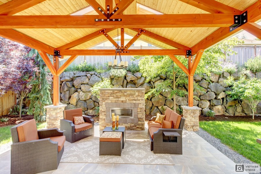 Летняя кухня патио терраса беседка