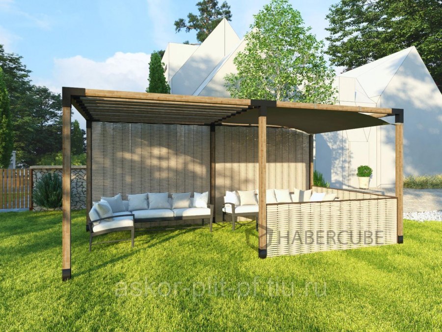 Быстровозводимые беседки HABERCUBE