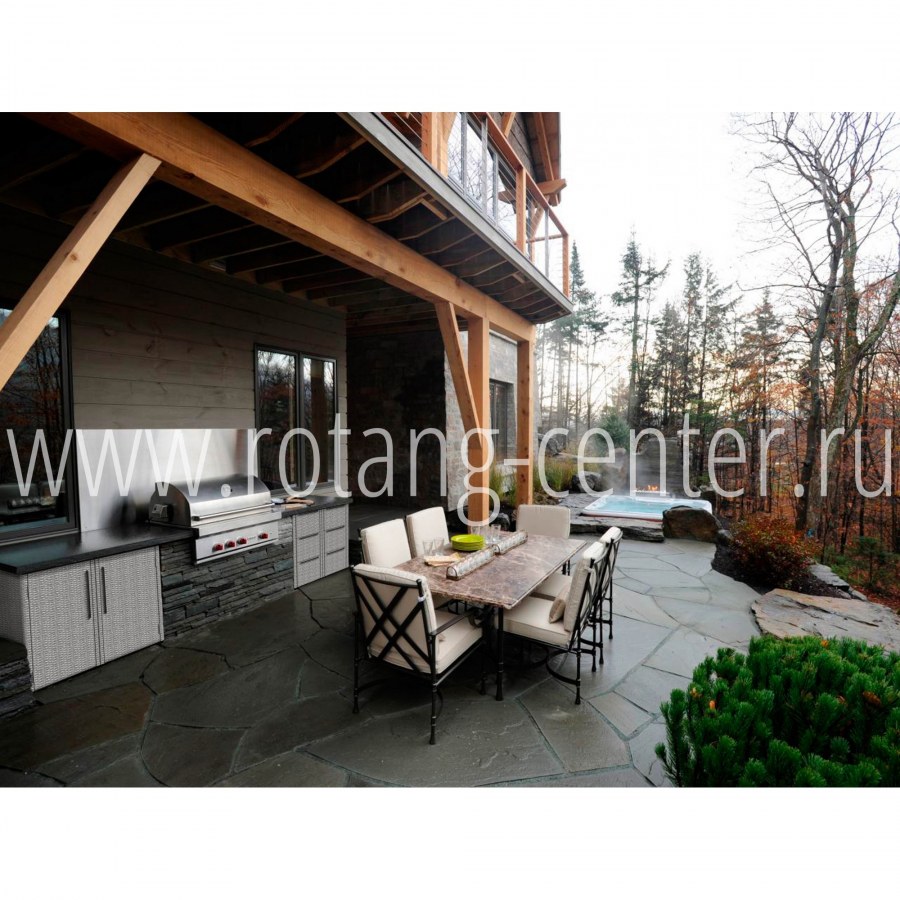 Летняя кухня с верандой